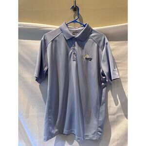 Nike golf tour performance dri fit light periwinkle black oak golf club polo L